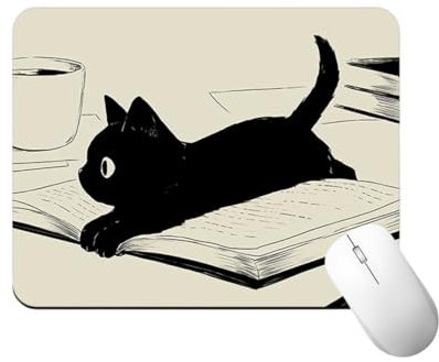 OUDQFCJ 1 tappetino per mouse con tre gatti,adatto per mouse da ufficio e da gioco,accessorio divertente,adatto per notebook e computer desktop