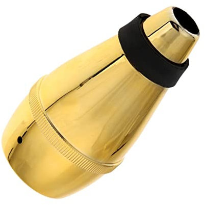 AKOOSY Leichter Trompetendämpfer Aus Kunststoff Übungsdämpfer 13,5x7cm Goldfarbener Praxis Für Ruhiges Trompetenspiel