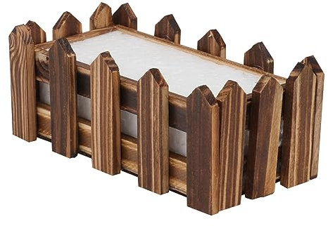 ifundom 1pezzi Vaso Da Fiori in Legno Naturale Portafiori Semplice e Artistico Per Piante Verdi Vaso Da Recinzione Giardino Resistente e Durevole