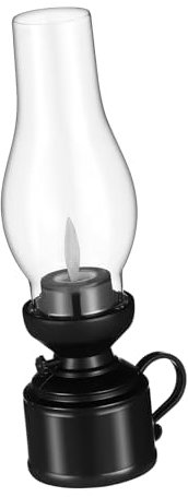 TOPPERFUN Lámpara de Aceite Electrónica Retro LED Decoración de Mesa Lámpara de Keroseno Sin Fiestas y Especiales