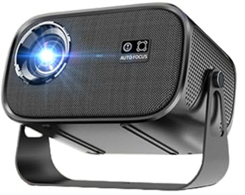 Autofokusprojektor, HD-videobeamer Auto Keystone-hembioprojektor för utomhusfilmer Hemmabio Underhållning i sovrummet Spelkvällar