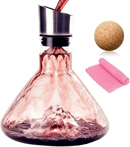 Newyond Wine Decanter, Red Wine Carafe, Iceberg base decanter, Decanter gift box, Wine lovers gift box.