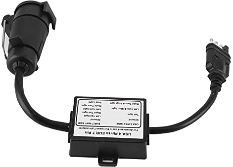 Ejoyous Adattatore rimorchio 4 su 7 Poli, Ciondolo USA a 4 Vie a 7 Vie, Adattatore per rimorchio per Auto, Camion, roulotte,