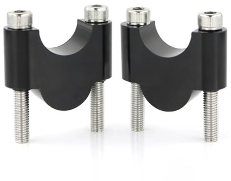 Torretas Manillar para Suzuki para DR125 para DR200 para DR250/350 para DR600 para DR650R DR750/800 7/8 22mm Manillar Barra Grasa Elevador Montaje Elevador Aluminio Elevador Manillar Moto(Black Riser