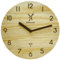 Holzwerk Funk Wanduhr Holz-Uhr Vintage lautloses Uhrwerk ohne Tickgeräusche Braun lautlos aus handgefertigtem Massivholz Natur Holz 25 cm (HW.Buche..)