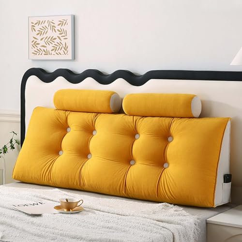 Sängläsning triangelkudde för ryggstöd och komfort king size sänggavel kudde med lång soffkudde extra stor 180 x 50 x 20 cm