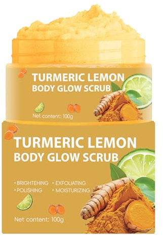 Scrub Per Il Corpo Della Curcuma, Curcuma E Vitamina C Scrub Corpo, Pulizia Profonda Naturale, Esfoliante, Rimuovere La Pelle Morta, Scure, 100 G, 7/7/5 Cm, Adatto Per Mano, Piede, Ascelle