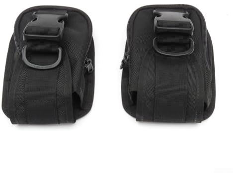 1 par de bolsillos de repuesto para cinturón de peso para buceo, soporta 5 libras, hecho de nailon 1000D resistente (negro)