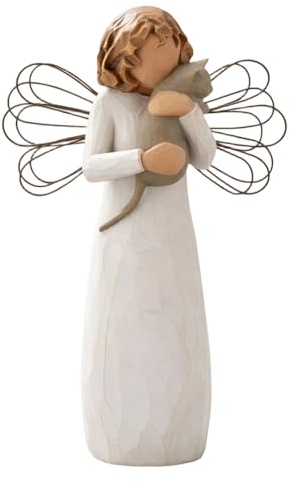 Cat Memorial Gifts for Women, Cat Memorial, Angel Figurines, Pet Remembrance Gifts for Home Memorial Display, Resin Wings Sculpture, For Sympathy Present (Standing)
