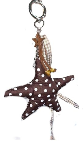Générique Collier en tissu à motifs d ' étoiles, bijoux longs superposés, matériaux doux, bijoux à breloques à pois pour les amateurs de styles, chaîne de pull à breloque étoile unique