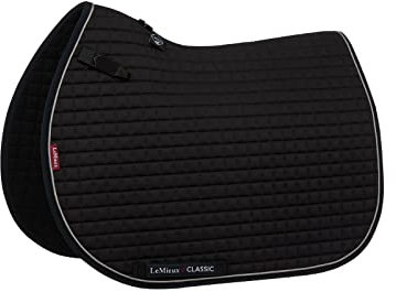 LeMieux Show Jumping Classic Square Saddle Pad - Saddle Pads for Horses - Equestrian Riding Equipment and Accessories - (Black - One Size)