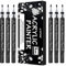 JEFFNIUB Acrylstifte Marker Stifte，Schwarz Permanent Marker Wasserfeste Acrylfarben Marker Set für Steine Keramik Holz Metall Papier Glas Stoffe Kunststoff Leder DIY - 0.7mm Spitze 6 Pack