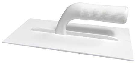 Hanroy Plastic Trowel with Comfortable Grip Handle, Includes 4.7 x 10.6'' White Finishing Trowels, Lightweight Mounting, Square End, Suitable for Scrape,Plastering and Paint Walls(D2712)