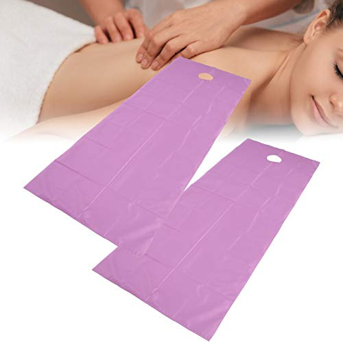 2-pack Andningsbart Massagebordsöverdrag med Ansiktshål Olje- & Vattentätt Sängskydd för Skönhetssalong Tvättbart Lila Passar för massageterapi