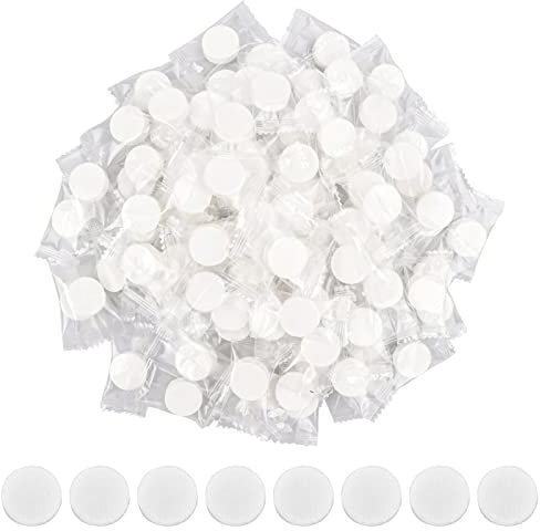 100 Stück Tragbarer Komprimiertes Handtuch, Mini Vliesstoffe Reisehandtücher Waschlappen, Einweg Gepresstes Magische Handtücher für Urlaub Reisen Sport Outdoor-Aktivitäten (100 Pcs)