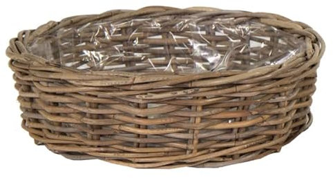 Generisch NEU !! Sehr robuster Pflanzkorb ca. ø 38 cm aus Weide - Vollholz Katzenkorb Pflanzschale Blumentopf Übertopf Garten Rattan - Naturprodukt Deko Hundekörbchen