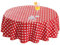 Romanstile Wachstuchtischdecke rund 140 cm rot Outdoor Tischdecken für Draußen Wetterfest,350GSM PVC Tischdecke für Gartentisch,Esstisch,Balkon,Party,Hochzeit,Kinder,Sommer,Ostern,Frühling,Garten