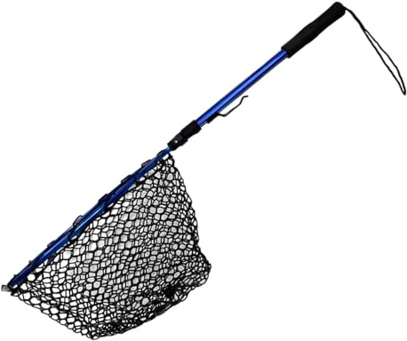 Red de pesca plegable con mango telescópico, gran red para pesca de agua salada y mar