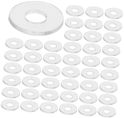 DOITOOL Rondelle in Vinile Trasparenti Per Viti M4*10 * 1mm, Guarnizioni Piatte Di Tenuta Anti-allentamento, Set 500 Pezzi Per Maniglie Doccia, Accessori Domestici Resistenti All'usura