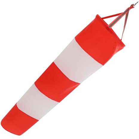 SEWACC Bandera de Manga de Viento Roja de Tela Oxford Resistente al Agua, Decorativa y Fácil de Instalar para Jardín y Césped Exterior