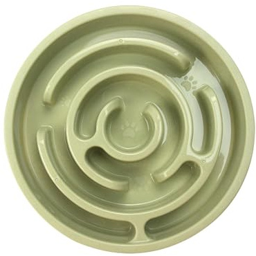 lento para perros – 20 cm anti estrangulamiento antideslizante | Cuenco interactivo para perros con diseño maze para perros pequeños y medianos. Rutina de entrenamiento para una alimentación