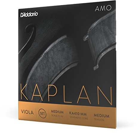 D'Addario Kaplan Amo - Corde per viola, set completo, KA410 mm, per viola, scala media, tensione media