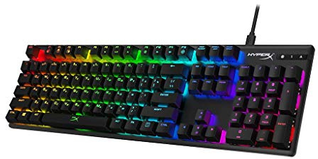 HyperX Alloy Origins – RGB Gaming Mechanical Keyboard, HyperX Red switches (UK layout)