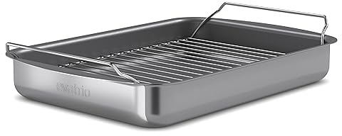 Asador Profesional Eva Solo con Rejilla, Aluminio, Revestimiento Antiadherente, Gris, 35x25cm