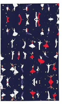 Drapeaux de jardin imprimés de danse de salle de bal, drapeaux de jardin résistants aux intempéries, drapeaux de cour pour l'extérieur, petits drapeaux de jardin