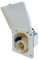 Flush Mounted 240V 16A Caravan Socket with Hinged Lid – IP44 Splash Proof 3-Pin Electrical Hook Up for Motorhomes, Campervans & Trailers (White)