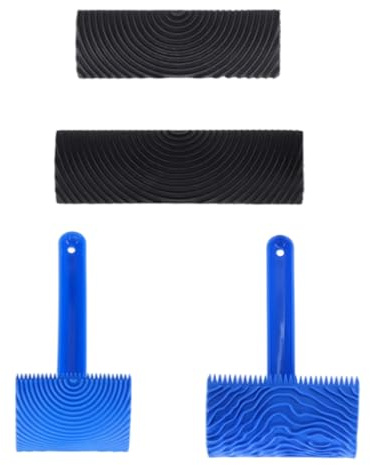 Rullo per pittura realistico in finto legno, per mobili da parete e decorazioni artigianali, con struttura in gomma solida, rullo per pittura con venature del legno