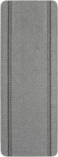 HARDWEARING MACHINE WASHABLE KITCHEN UTILITY HALL LONG RUNNER DOOR MAT RUG - SEVERAL COLOURS & SIZES (Silver, 180 x 67cm Runner)