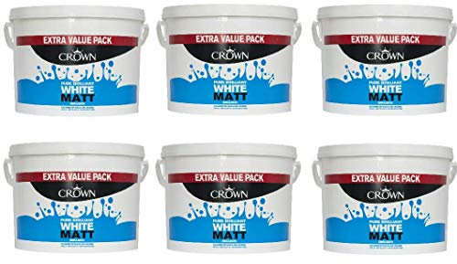 Crown 7.5L Matt White Emulsion - Value Pack