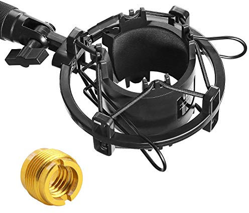 YOUSHARES AT2020 Shock Mount - Mic Shockmount Reduces Vibration Noise and Improve Recording Quality for Audio Technica AT2020 AT2020USB+ AT2035 ATR2500 Condenser Mic
