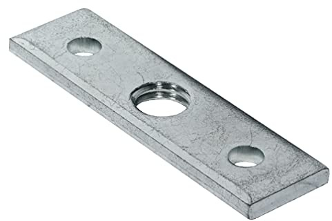 Gedotec Angle Mounting Plate with M10 Thread for Furniture Feet & Table Legs | Pack of 4-60 x 16 mm Mounting Plate without Screws | Furniture Legs Attachment for Sofas | Galvanised Metal
