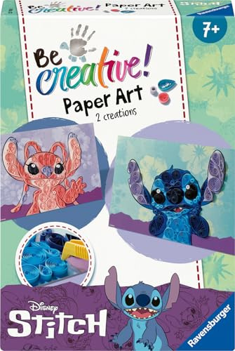 Ravensburger BECreative Paper Art Quilling Stitch - hantverkssats för barn från 6 år och uppåt, pappersremsinslagning och quilling för flickor och pojkar - 23750