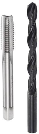 sourcing map Metric Tap and Drill Bit Set, M10 x 1.5 Thread Tap & 8.5mm Black Oxide Twist Drill Bit, Straight Flute Tap Tapping Threading Repair Tool Kit
