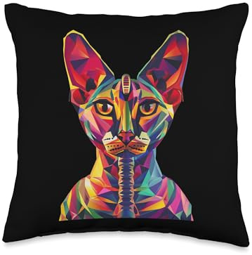 Bastet Pop Art Bast Ailuros Throw Pillow