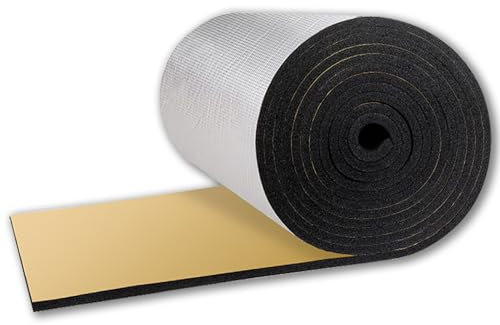 Rouleau de mousse insonorisante pour isolation phonique de camping-car, isolation du sol, du toit, des murs, 1 m x 10 m, 10 mm d'épaisseur