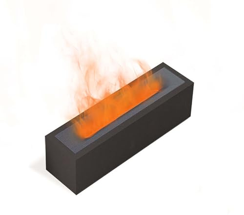DIFFUSORE DI AROMI CON EFFETTO FIAMMA PER OLI ESSENZIALI CON LED, TIMER, SPEGNIMENTO AUTOMATICO H3 (Nero)