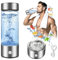 Hydrogen Water Bottle, 420ML Portable Hydrogen Water Generator with 3-Minute Electrolysis, USB Rechargeable, SPE PEM Technology, Hydrogen-Rich Water for Home, Office, Travel