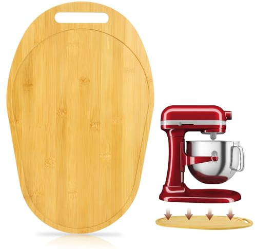 Mixer Slider Compatible with 5.5-8 QT Kitchen Aid Stand Mixers, Kitchen Countertop Storage Mover Sliding Caddy Mixer Slider Mat for Kitchen Aid Stand Mixer Accessories Attachment with Handle