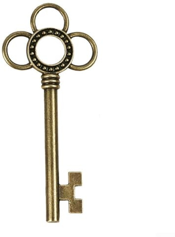 Niceminiwall Verrou d'armoire en laiton bronze antique pour tiroir et armoire, design de clé squelette vintage, serrure de sécurité en alliage métallique pour projets de bricolage à la maison, lot (D)