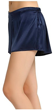 Jasmine silke dam klassisk silke fransk knickers boxershorts marinblå Extra small BLÅ
