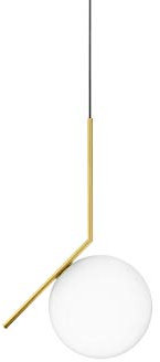 Flos Ic S2 Lampada, E27, 205 watts, Bianco /Ottone