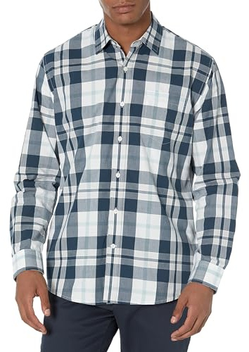 Amazon Essentials Men's Long-Sleeve Casual Poplin Shirt