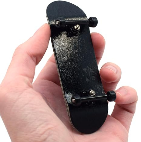 Teak Tuning 32mm Pro Fingerboard Complete - Fully Assembled with Pro Level Components - Pro Shaped Wooden Deck (32x97mm), UltraSpin Bearing Wheels, Prodigy Gen2 Trucks - All Blacks