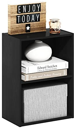 Furinno Luder Bookcase / Book / Storage, Blackwood 2-Tier