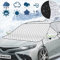 modacraft 2024 Aufgerüstet Frontscheibenabdeckung mit Seitenspiegelabdeckung, 4 Schicht Dicker Wasserdicht Winter Auto Abdeckung Gegen Schnee Frost EIS UV Staub Sonne für die Meisten Autos, 150x128cm