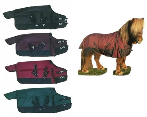 netproshop Regendecke für unsere Kleinen Falabella, Mini Shetty, Shetty, Pony Gr.75-115, Groesse:95, Farbe:Dunkelgruen